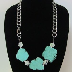 Turquoise Slab Necklace